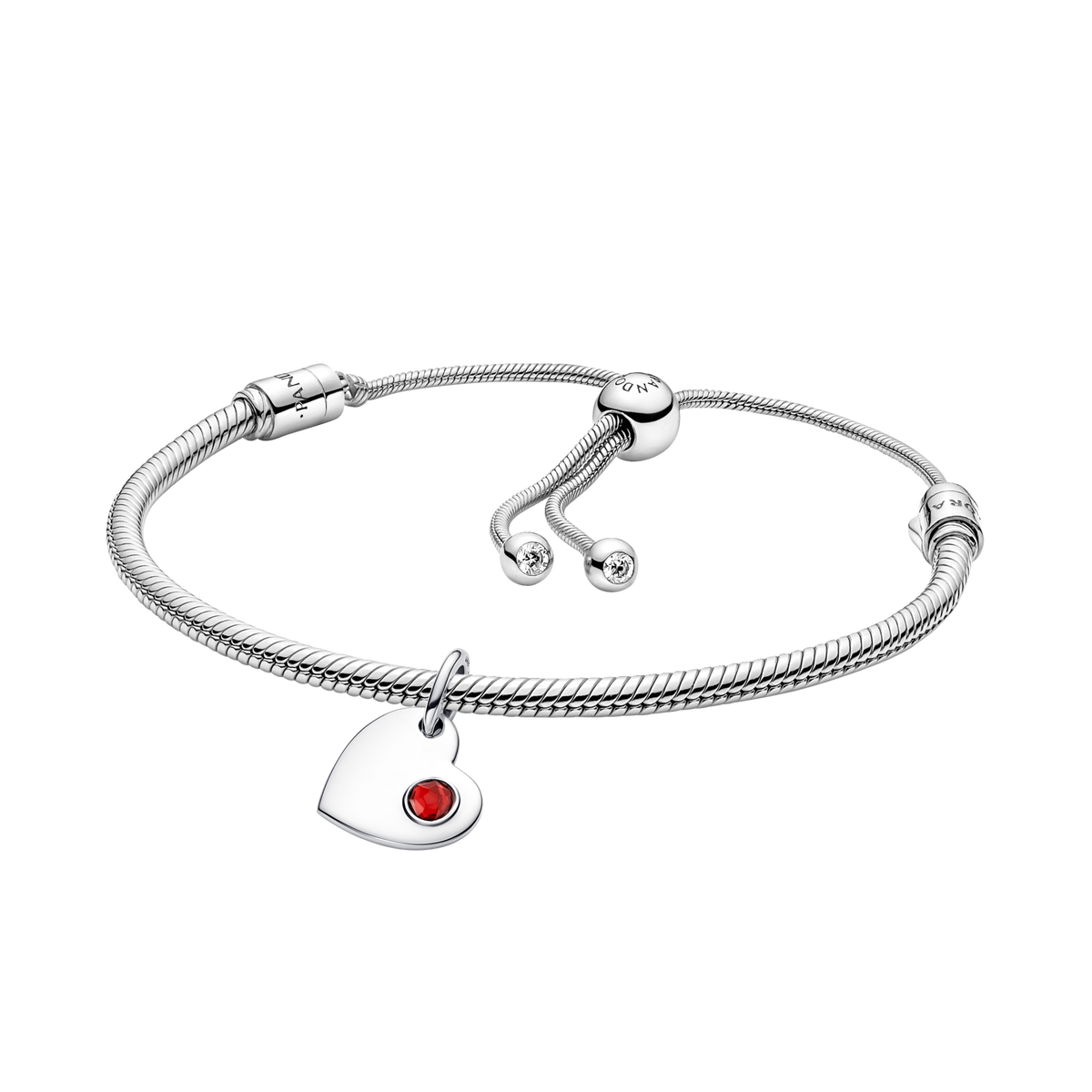 January  Engravable Dangle Charm Bracelet Set
