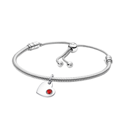 January  Engravable Dangle Charm Bracelet Set