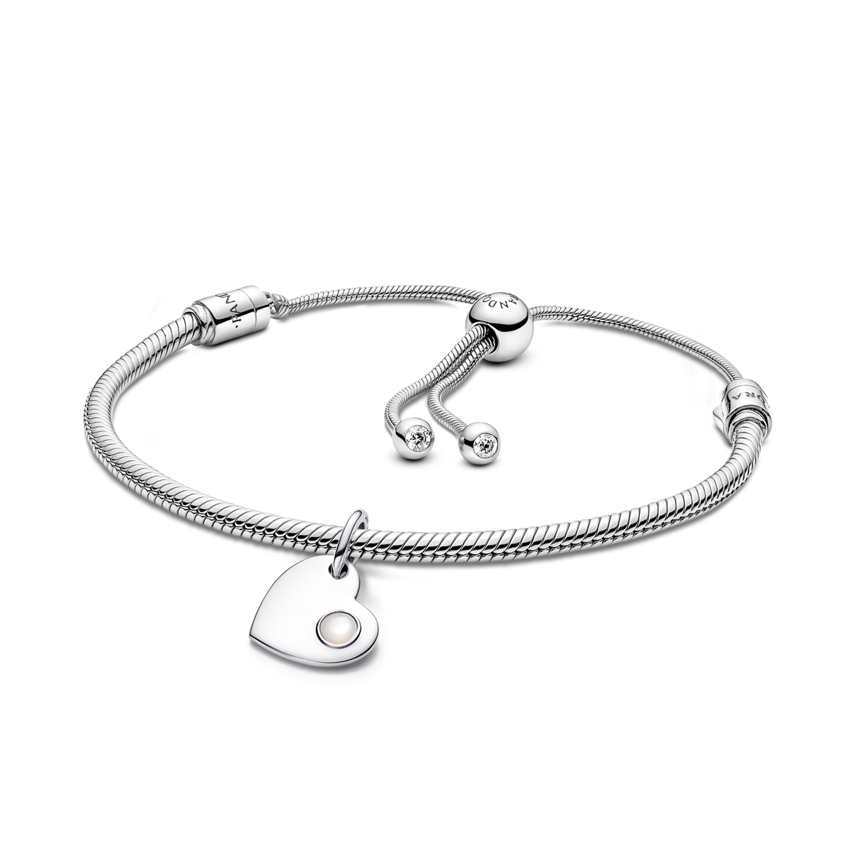 June  Engravable Dangle Charm Bracelet Set