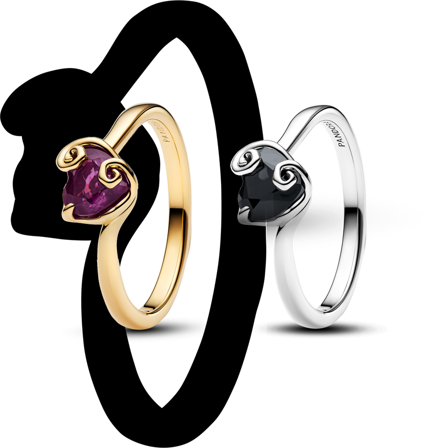 Disney The Nightmare Before Christmas Jack & Sally Ring Set