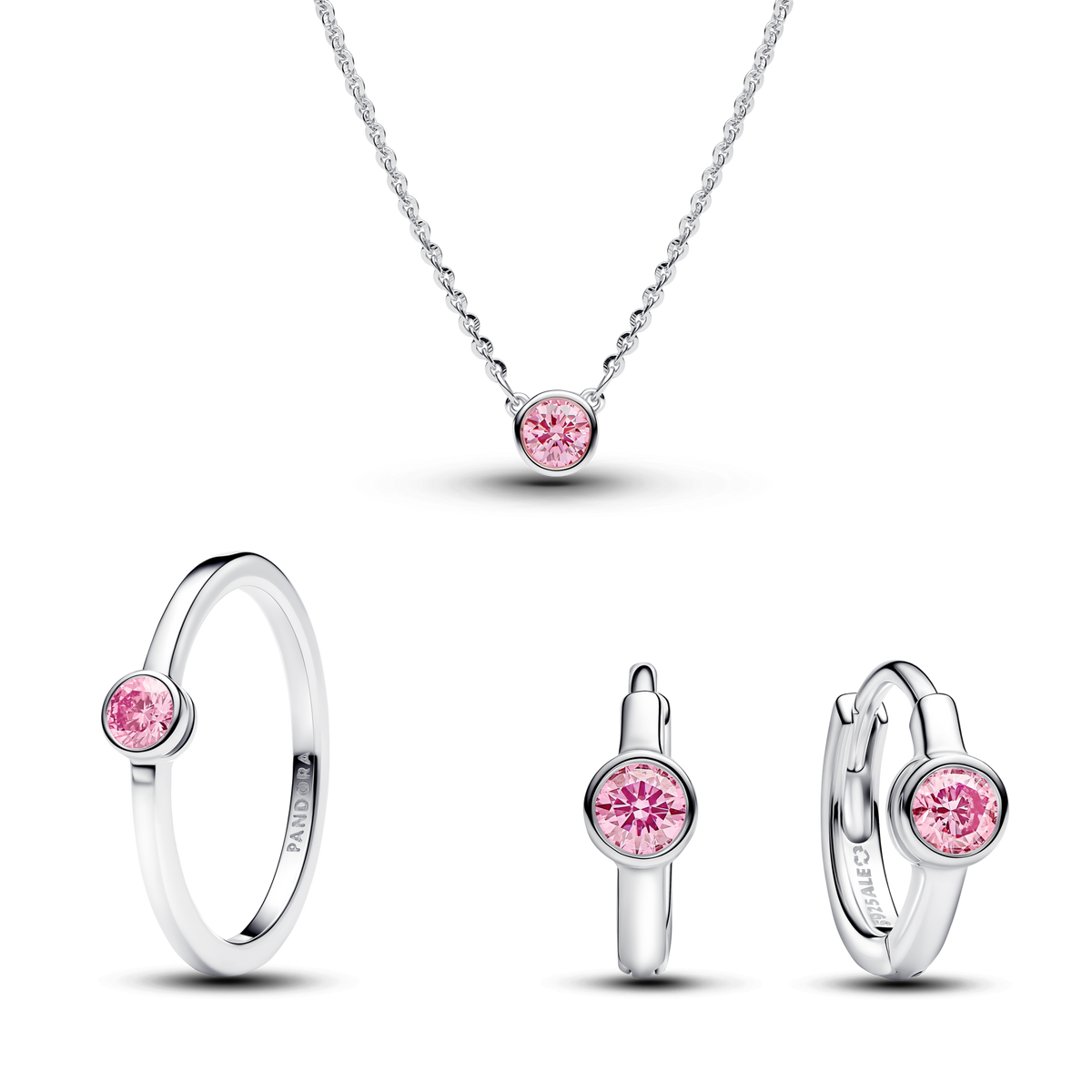 Pink Lab-Grown Diamond Jewelry Set
