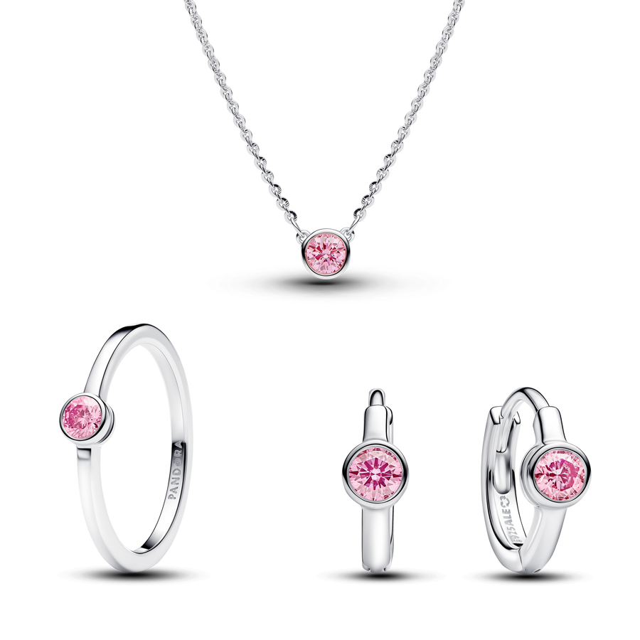 Pink Lab-Grown Diamond Jewelry Set