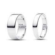 His & Hers Silver Secret Engraving Ring Set