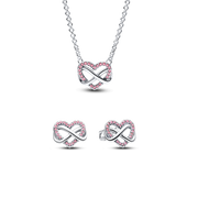 Pink Infinity Heart Jewelry Set
