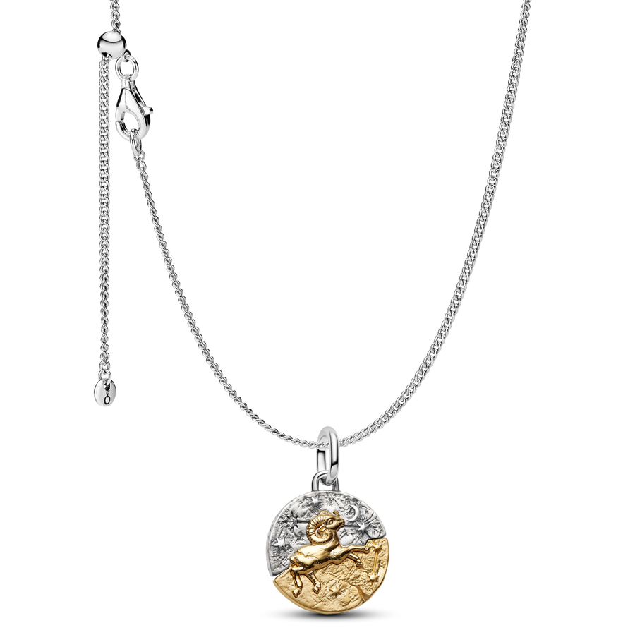 Aries Medallion  Charm Necklace Set