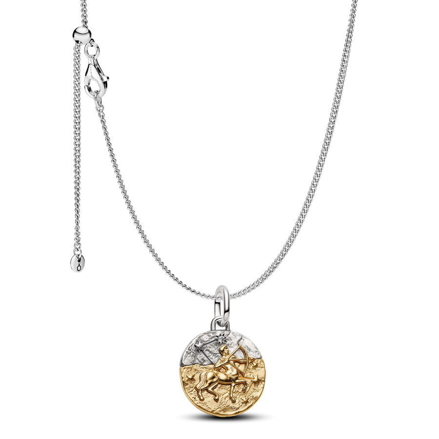 Sagittarius Medallion  Charm Necklace Set