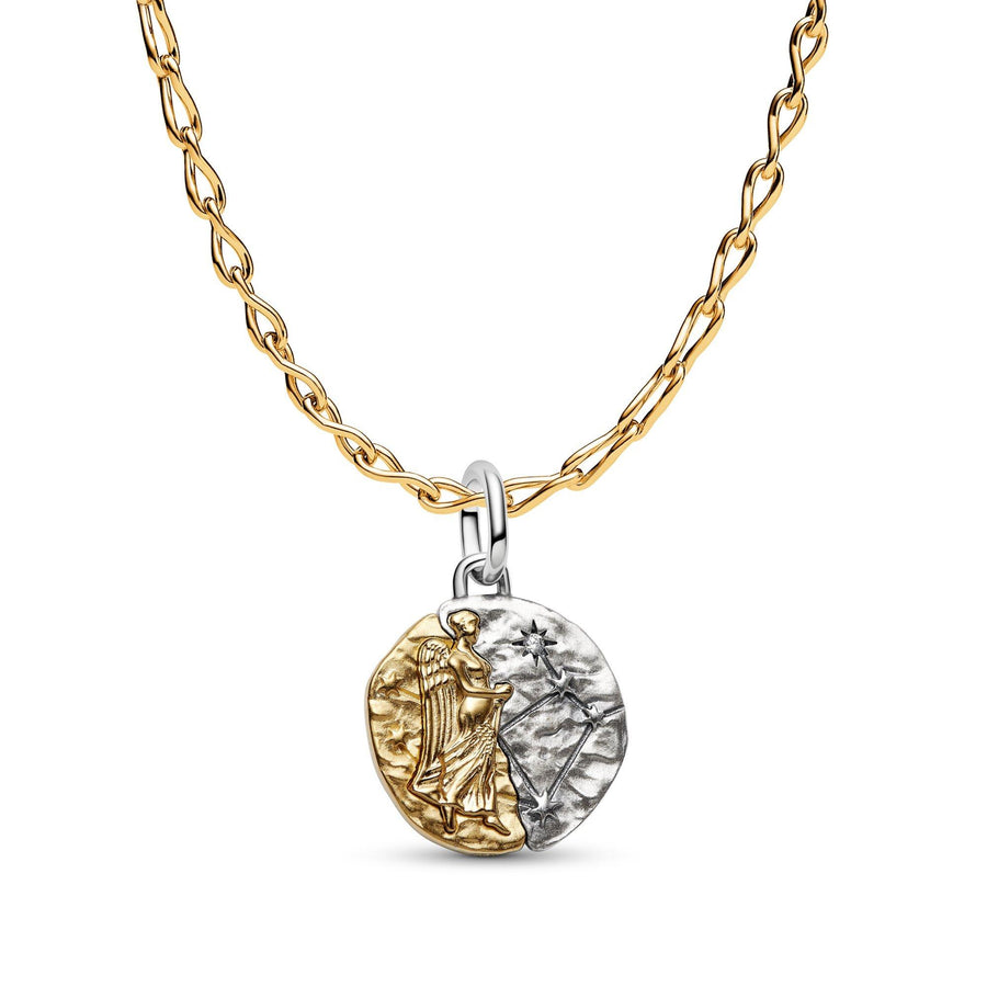 Virgo Medallion  Charm Necklace Set