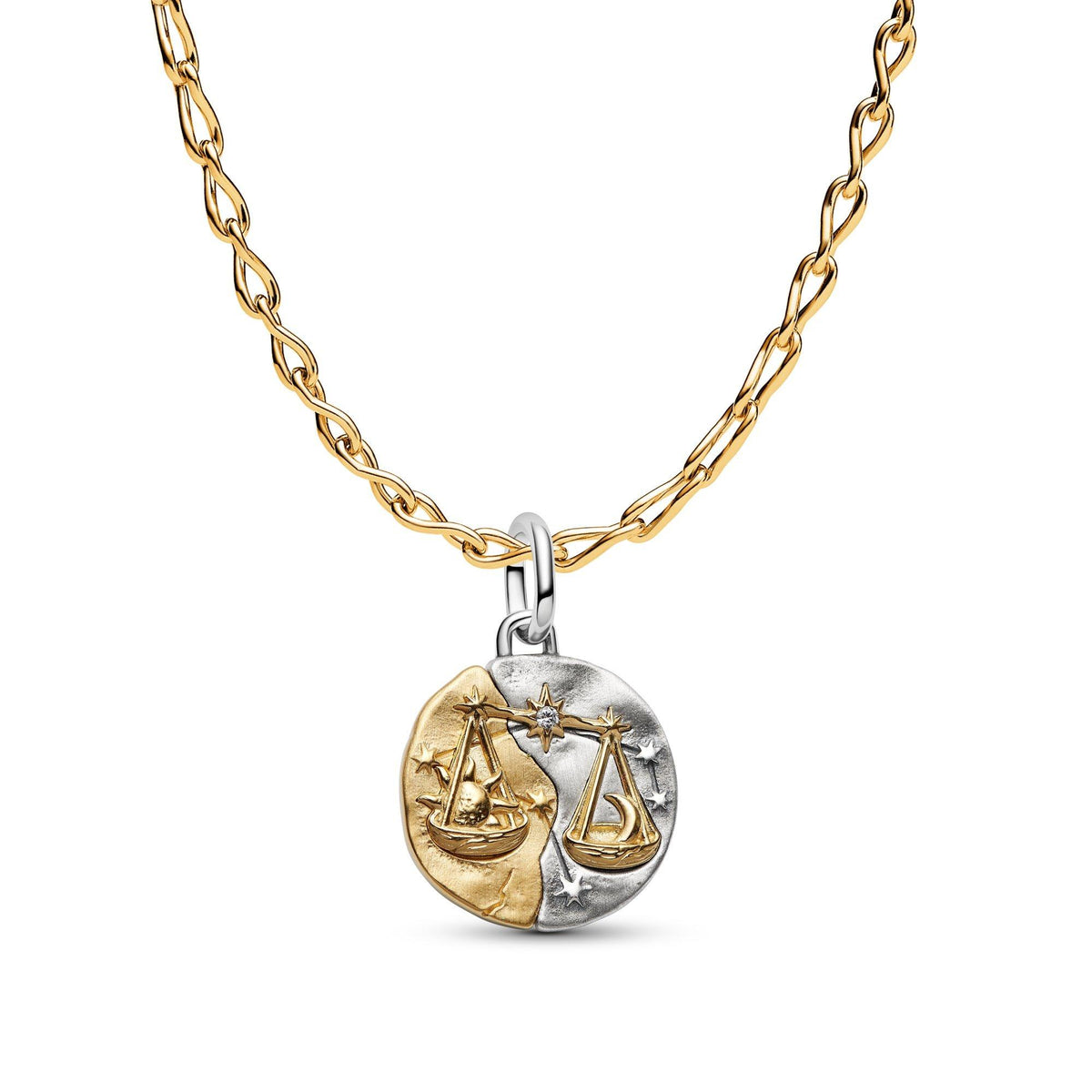 Libra Medallion  Charm Necklace Set