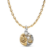 Libra Medallion  Charm Necklace Set
