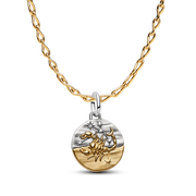 Scorpio Medallion  Charm Necklace Set