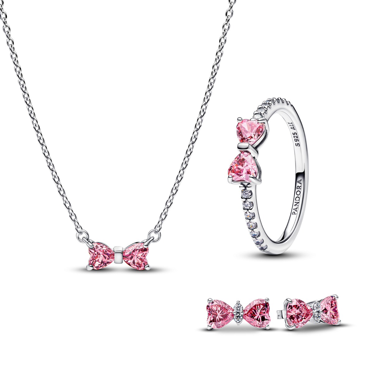 Sparkling Bow Jewelry Set