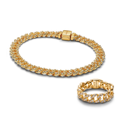 Pavé Cuban Chain Jewelry Set