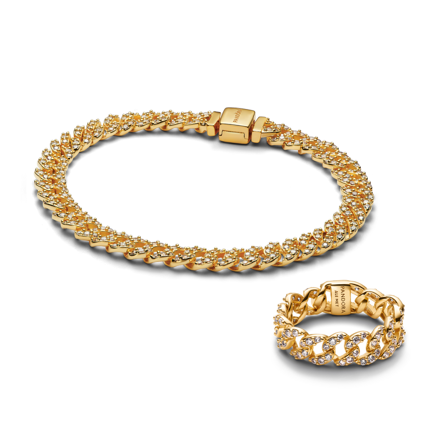 Pavé Cuban Chain Jewelry Set