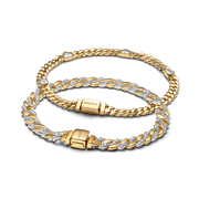His and Hers Cuban Chain Bracelet Set