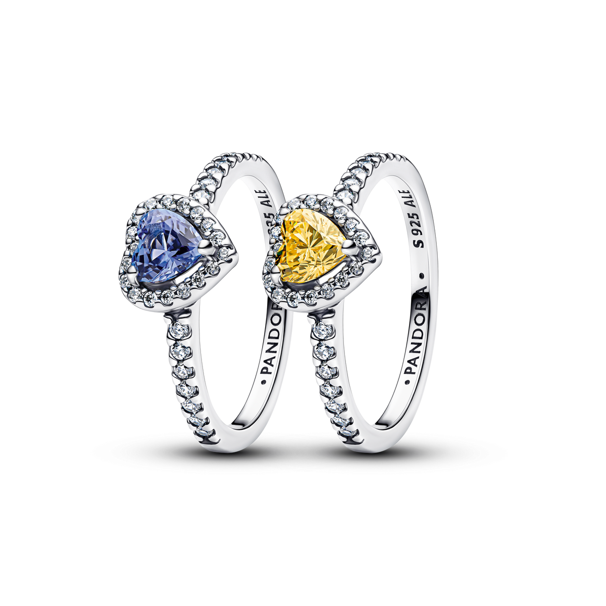 Celestial Love Elevated Heart Ring Duo