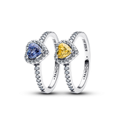 Celestial Love Elevated Heart Ring Duo