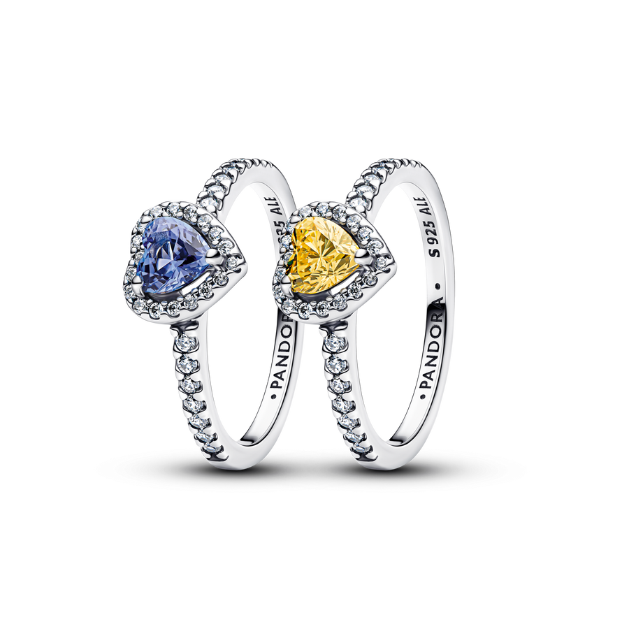 Celestial Love Elevated Heart Ring Duo