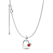 January Birthstone Heart Pendant Necklace