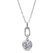 Cherry Blossom Medallion Charm Necklace Set