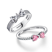Sparkling Bow Ring Set