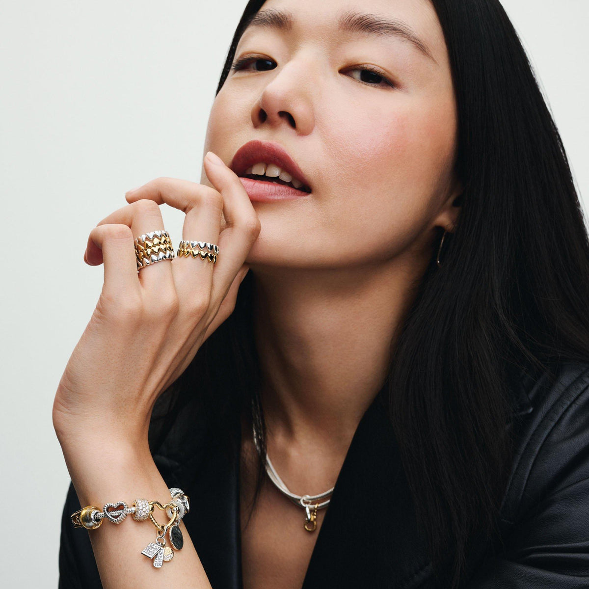 Row of Hearts Ring