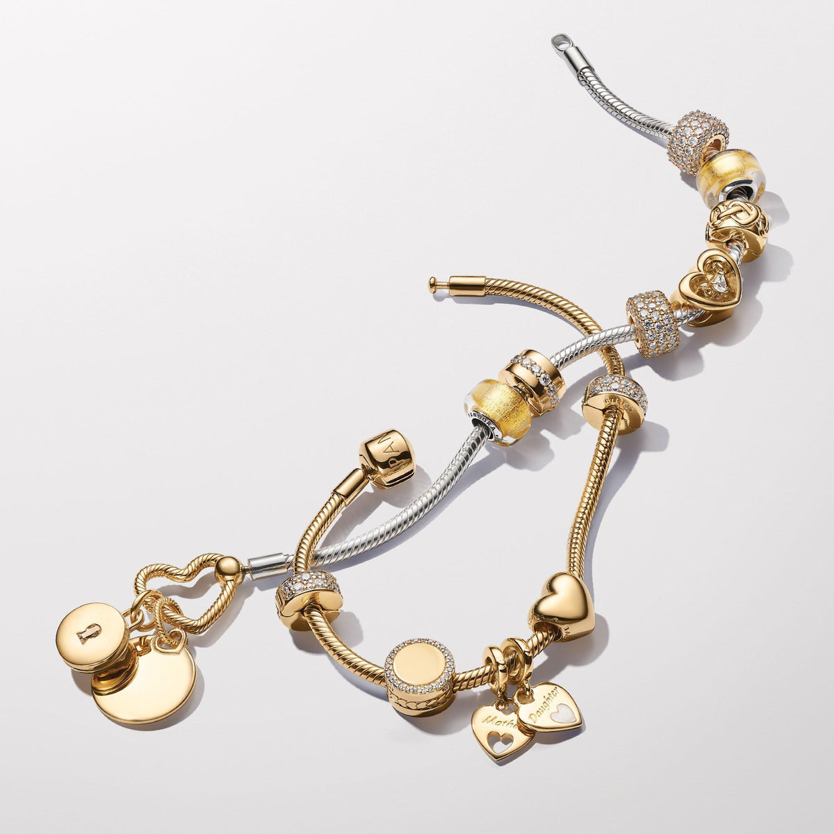 Clear Sparkling Row Clip Charm