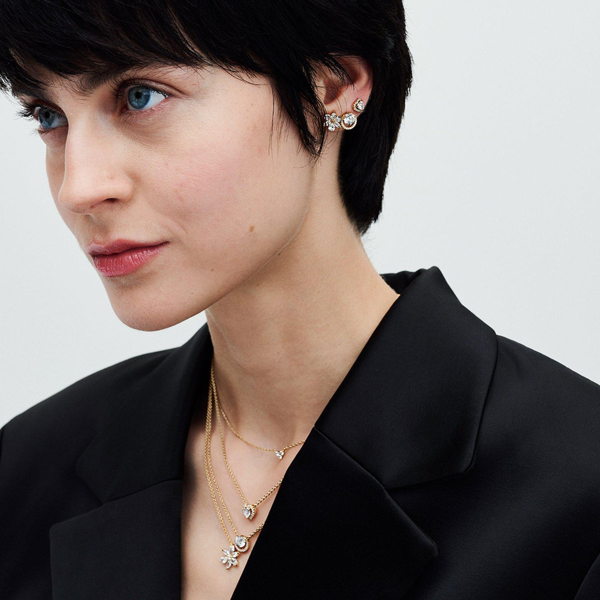 Sparkling Heart Collier Necklace